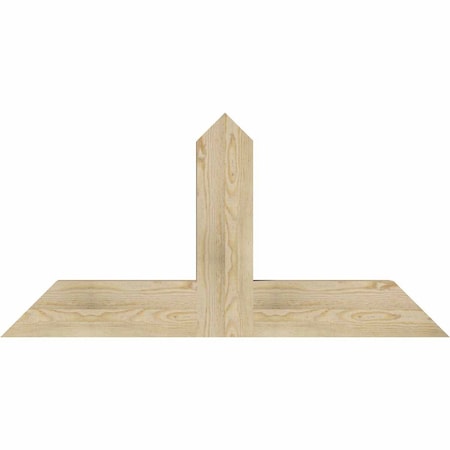 Ekena Millwork Portland Rough Sawn Timber Gable Bracket, Douglas Fir, 48"W x 24"H x 4"D x 6"F, 12/12 Pitch GBW048X24X0406POR00RDF